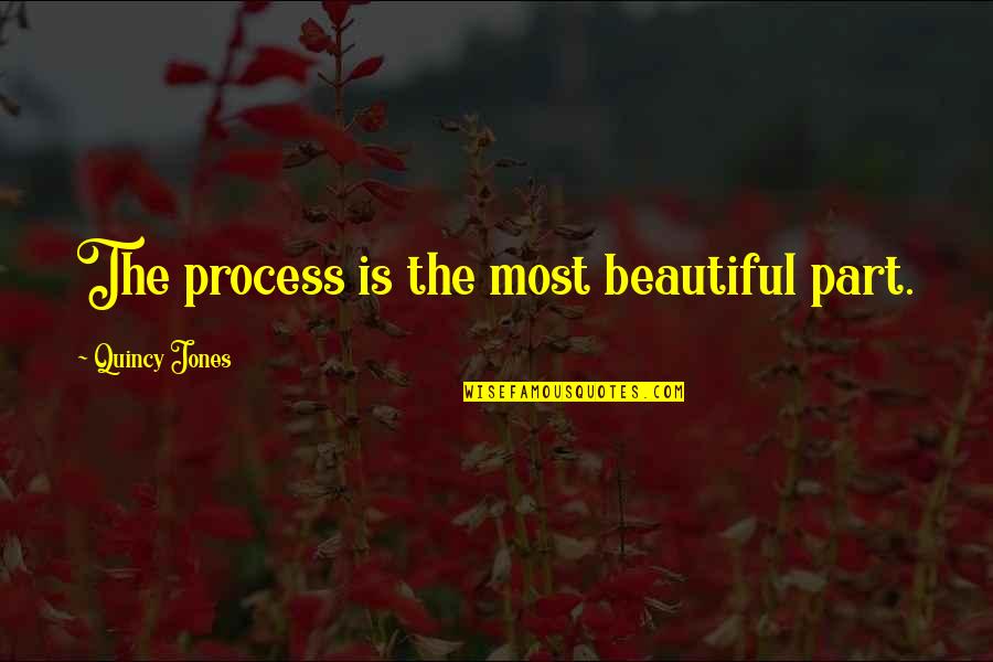 Ingathering Quotes By Quincy Jones: The process is the most beautiful part. Ingathering Quotes By Quincy Jones: The process is the most beautiful part.