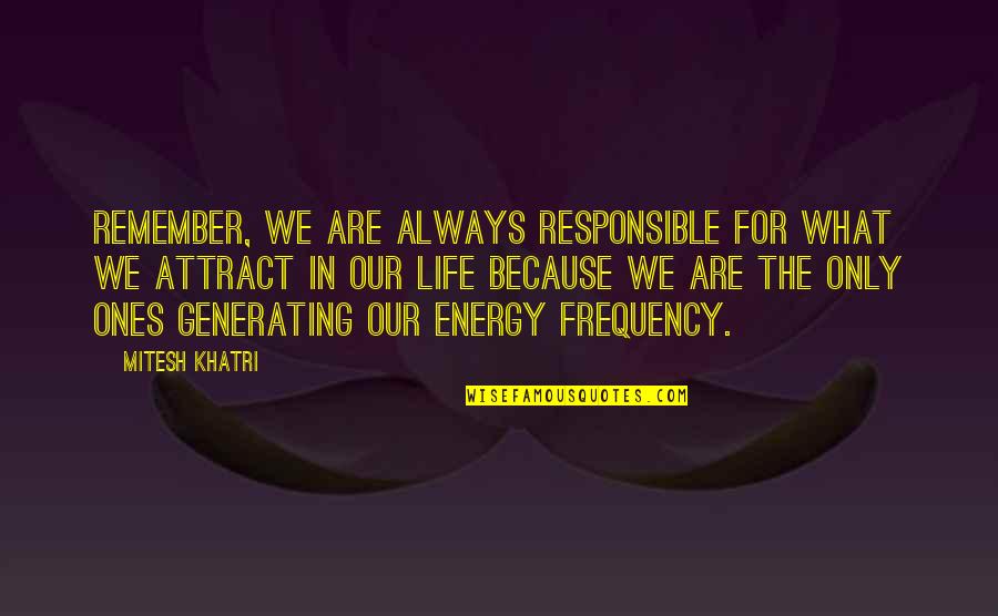 Ingrains Quotes By Mitesh Khatri: Remember, we are always responsible for what we