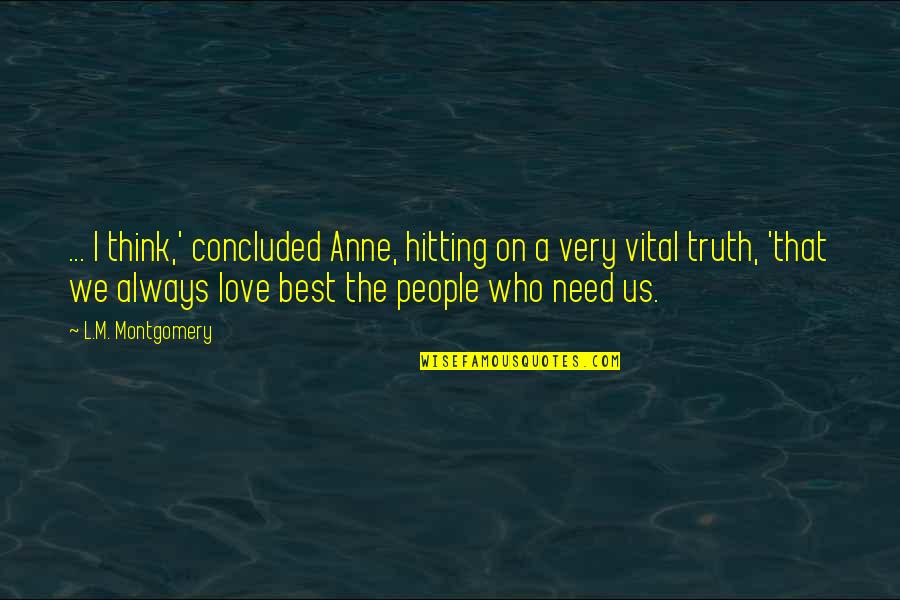 Inguine Lymp Quotes By L.M. Montgomery: ... I think,' concluded Anne, hitting on a Inguine Lymp Quotes By L.M. Montgomery: ... I think,' concluded Anne, hitting on a