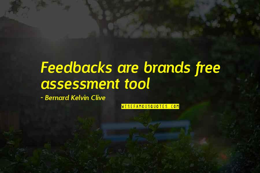 Inhabitance Quotes By Bernard Kelvin Clive: Feedbacks are brands free assessment tool