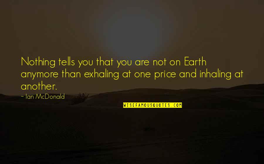 Inhaling And Exhaling Quotes By Ian McDonald: Nothing tells you that you are not on