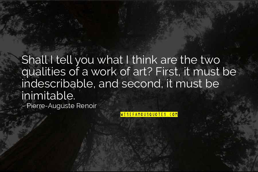 Inimitable Quotes By Pierre-Auguste Renoir: Shall I tell you what I think are