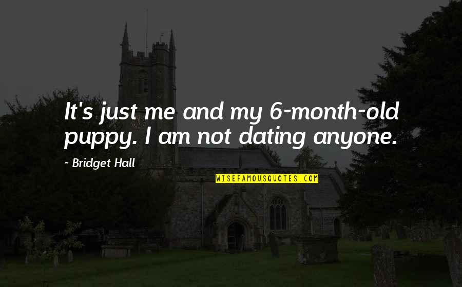 Inisiyatif Tdk Quotes By Bridget Hall: It's just me and my 6-month-old puppy. I