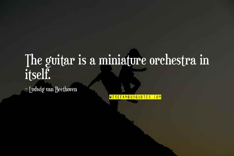 Initsoc Quotes By Ludwig Van Beethoven: The guitar is a miniature orchestra in itself.