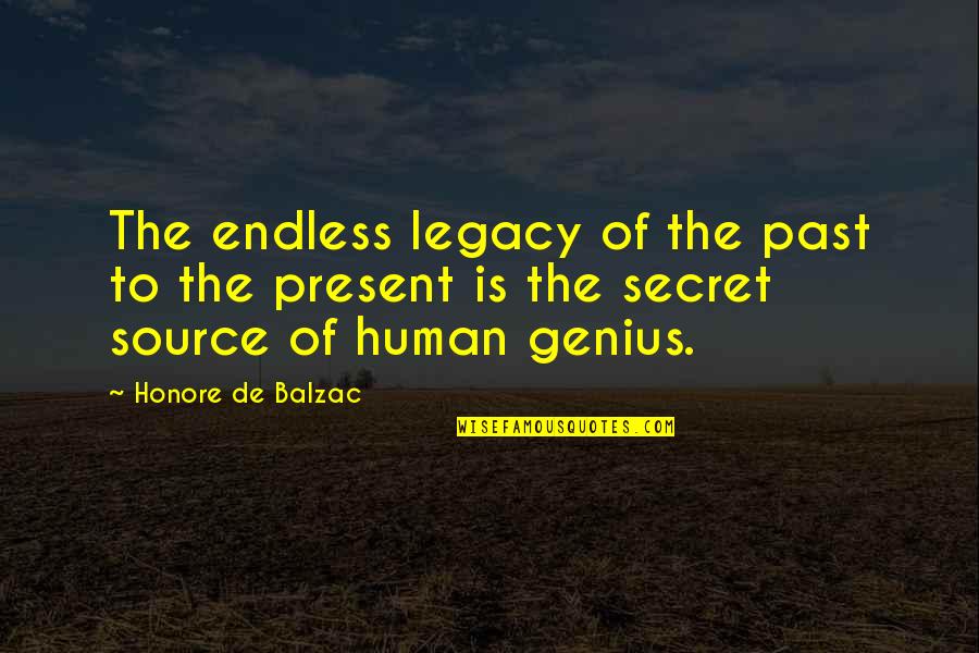 Injured Wrist Quotes By Honore De Balzac: The endless legacy of the past to the