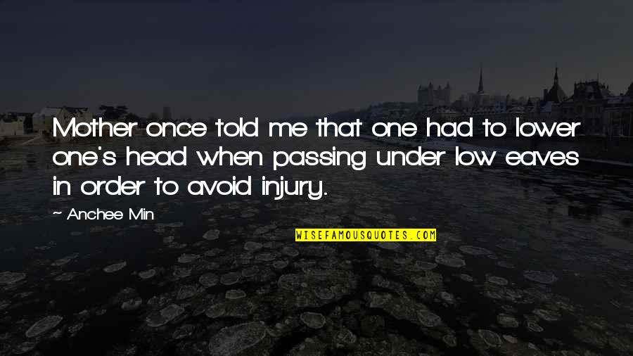 Injury Quotes By Anchee Min: Mother once told me that one had to