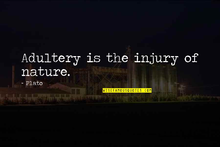 Injury Quotes By Plato: Adultery is the injury of nature.