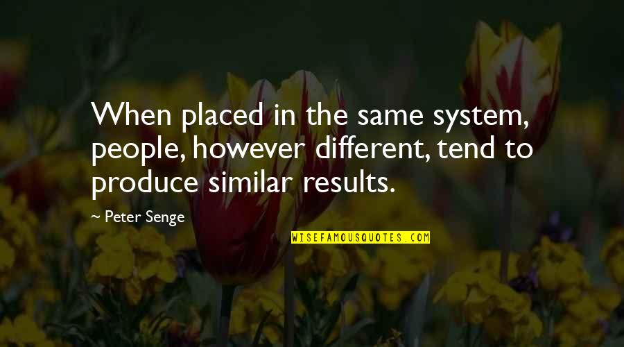 Injustice Cyborg Quotes By Peter Senge: When placed in the same system, people, however