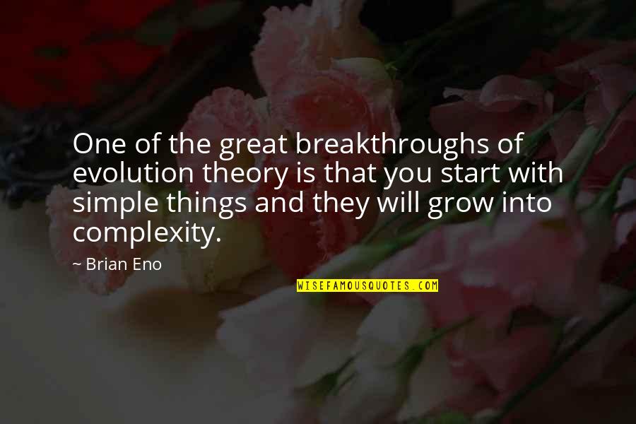 Injustice Desmond Tutu Quotes By Brian Eno: One of the great breakthroughs of evolution theory Injustice Desmond Tutu Quotes By Brian Eno: One of the great breakthroughs of evolution theory
