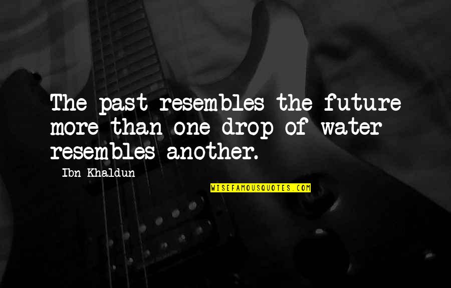 Ink Addict Quotes By Ibn Khaldun: The past resembles the future more than one