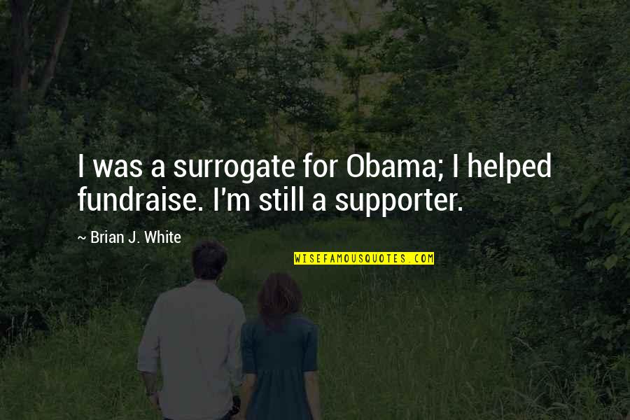 Inkblots Drawings Quotes By Brian J. White: I was a surrogate for Obama; I helped