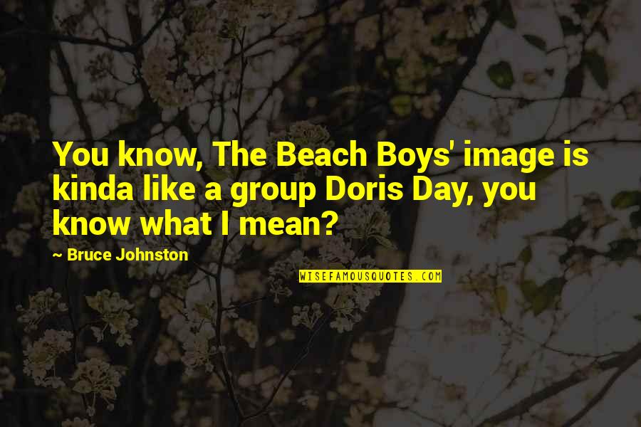 Inlers Quotes By Bruce Johnston: You know, The Beach Boys' image is kinda Inlers Quotes By Bruce Johnston: You know, The Beach Boys' image is kinda