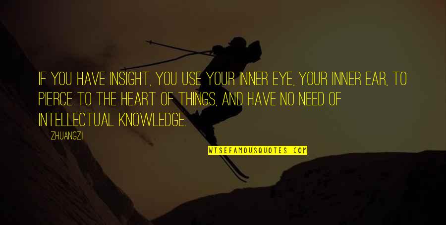 Inner Eye Quotes By Zhuangzi: If you have insight, you use your inner Inner Eye Quotes By Zhuangzi: If you have insight, you use your inner