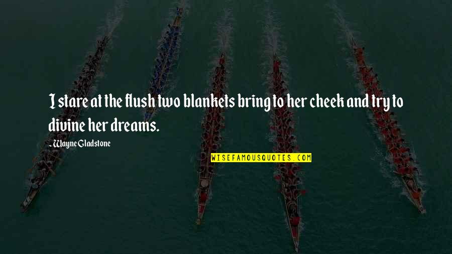 Inner Outer Beauty Quotes By Wayne Gladstone: I stare at the flush two blankets bring Inner Outer Beauty Quotes By Wayne Gladstone: I stare at the flush two blankets bring