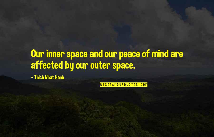 Inner Peace Of Mind Quotes By Thich Nhat Hanh: Our inner space and our peace of mind