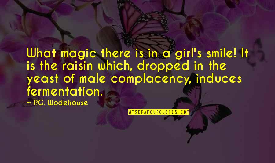 Inner Peace Tranquility Quotes By P.G. Wodehouse: What magic there is in a girl's smile!