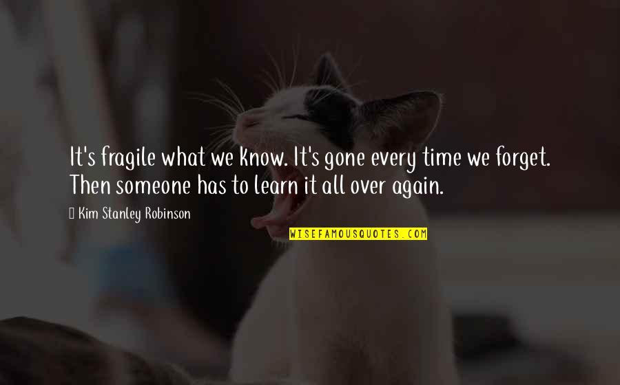 Inner Strengths Quotes By Kim Stanley Robinson: It's fragile what we know. It's gone every