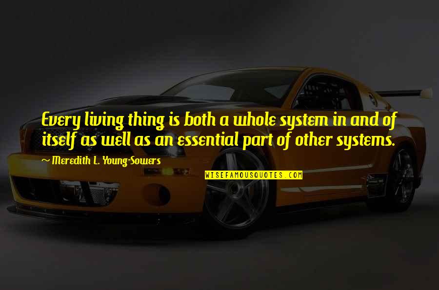 Innocent Convicted Quotes By Meredith L. Young-Sowers: Every living thing is both a whole system