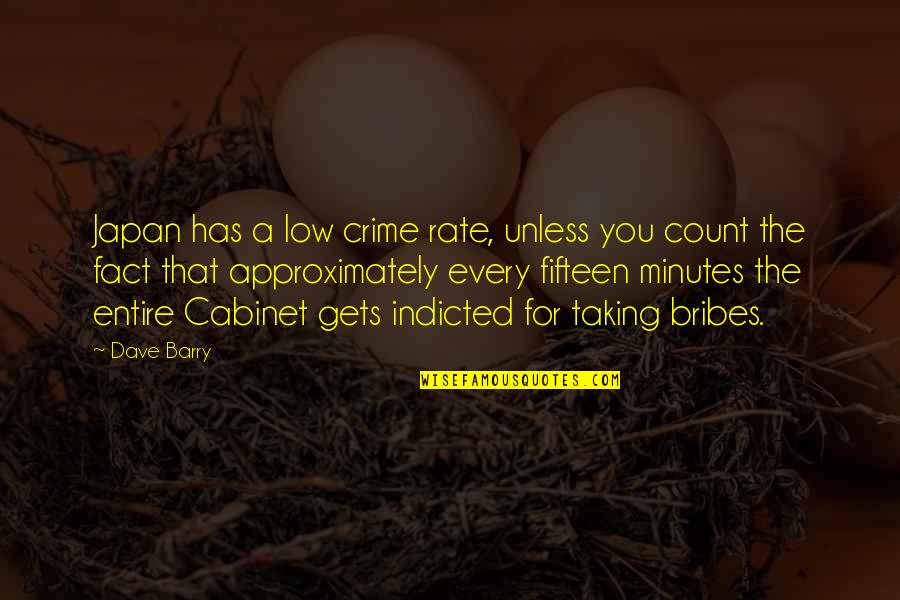 Innovate Education Quotes By Dave Barry: Japan has a low crime rate, unless you