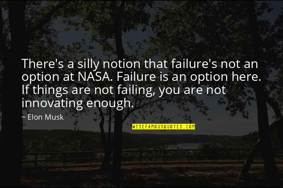 Innovating Quotes By Elon Musk: There's a silly notion that failure's not an