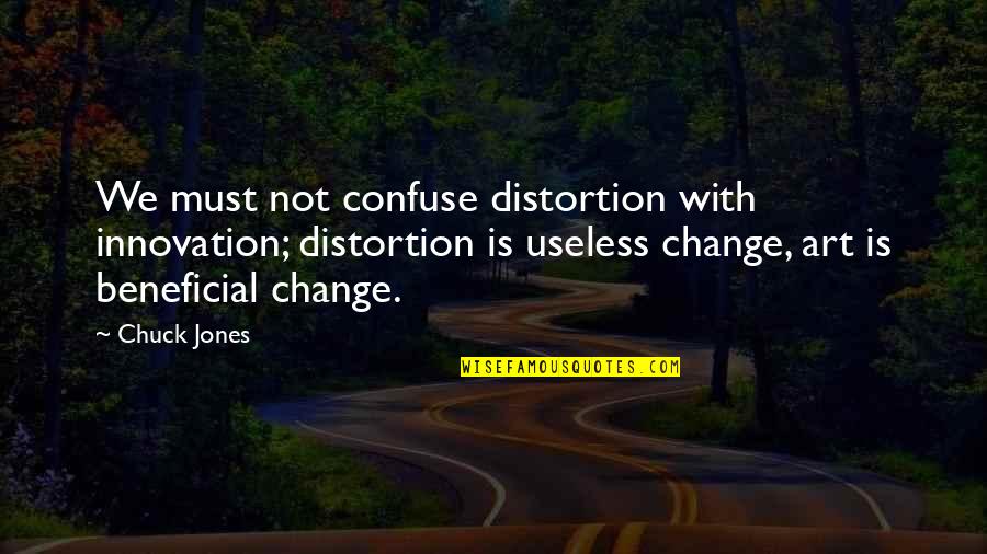 Innovation Change Quotes By Chuck Jones: We must not confuse distortion with innovation; distortion