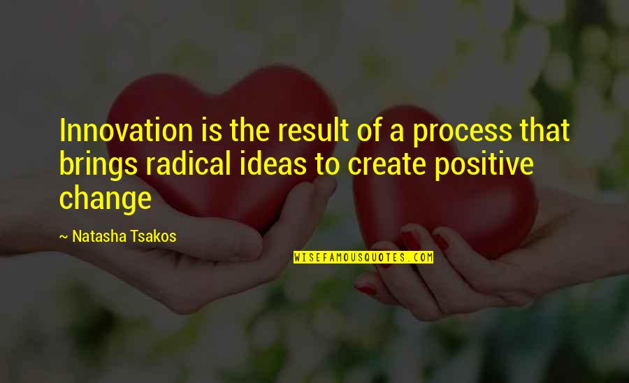 Innovation Change Quotes By Natasha Tsakos: Innovation is the result of a process that