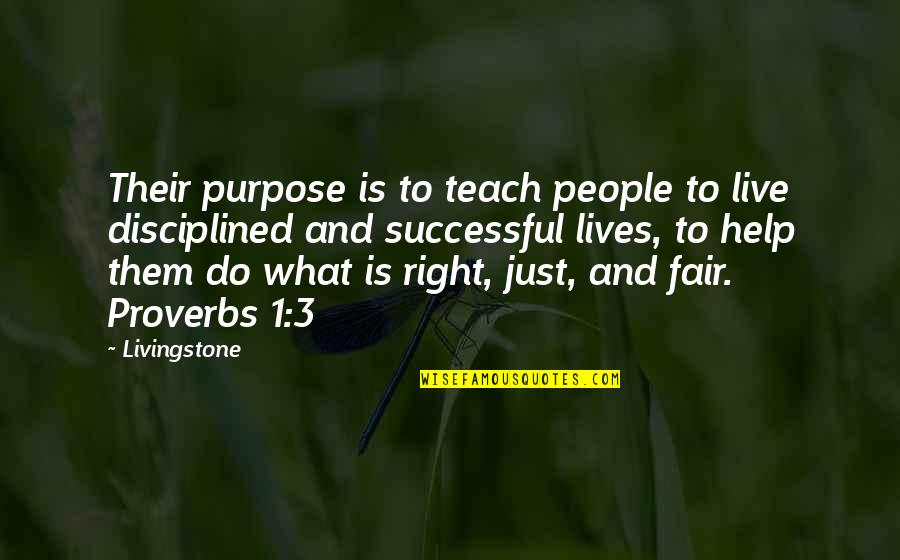 Innovator's Dilemma Quotes By Livingstone: Their purpose is to teach people to live