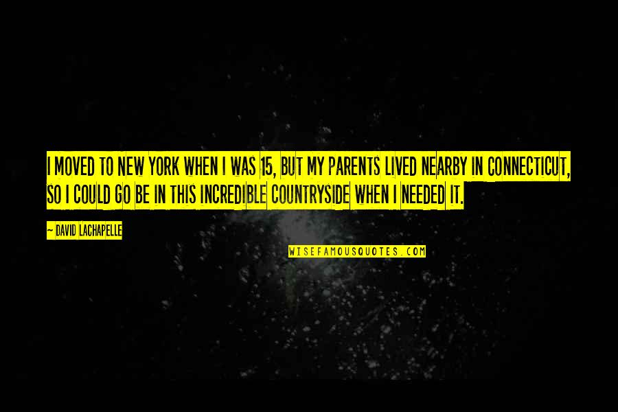Inorganic Chemistry Funny Quotes By David LaChapelle: I moved to New York when I was Inorganic Chemistry Funny Quotes By David LaChapelle: I moved to New York when I was
