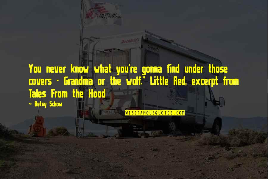 Insanas Towing Quotes By Betsy Schow: You never know what you're gonna find under