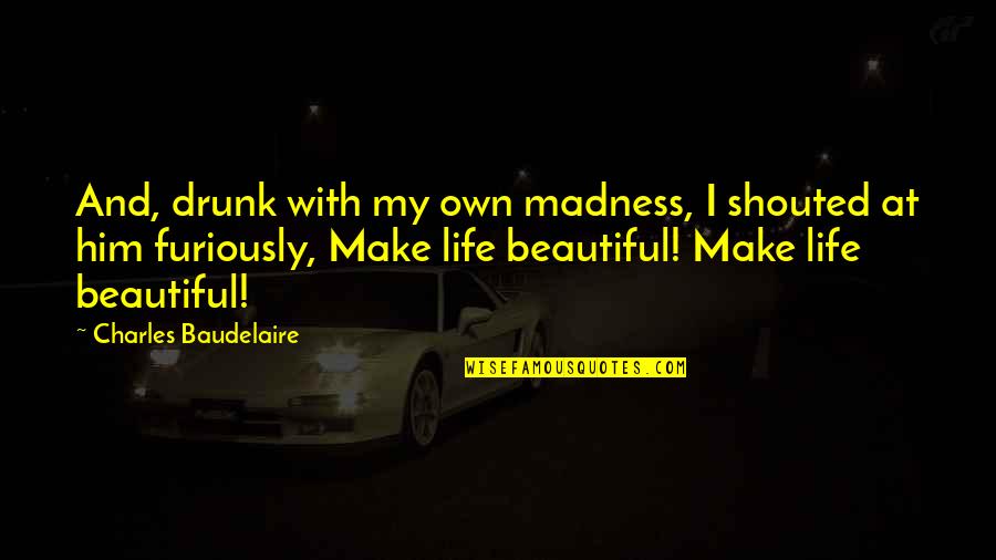 Insane Philosophy Quotes By Charles Baudelaire: And, drunk with my own madness, I shouted