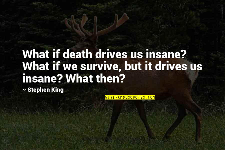 Insane Sanity Quotes By Stephen King: What if death drives us insane? What if