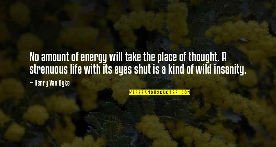 Insanity And Life Quotes By Henry Van Dyke: No amount of energy will take the place Insanity And Life Quotes By Henry Van Dyke: No amount of energy will take the place