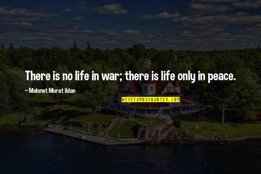 Insanity Or P90x Quotes By Mehmet Murat Ildan: There is no life in war; there is