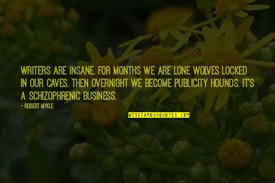 Insanity's Quotes By Robert Mykle: Writers Are Insane. For months we are lone