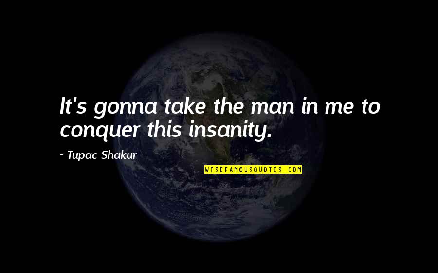 Insanity's Quotes By Tupac Shakur: It's gonna take the man in me to