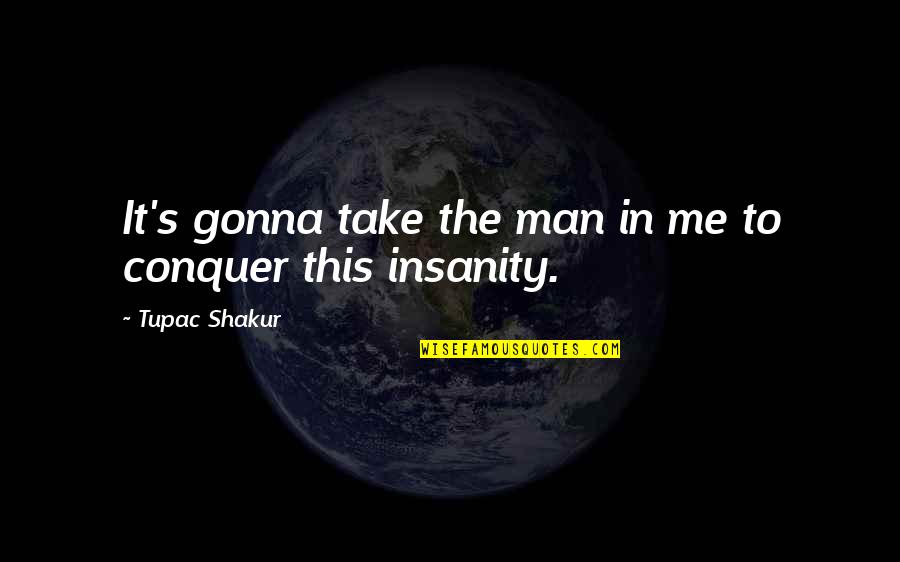 Insanity's Quotes By Tupac Shakur: It's gonna take the man in me to Insanity's Quotes By Tupac Shakur: It's gonna take the man in me to