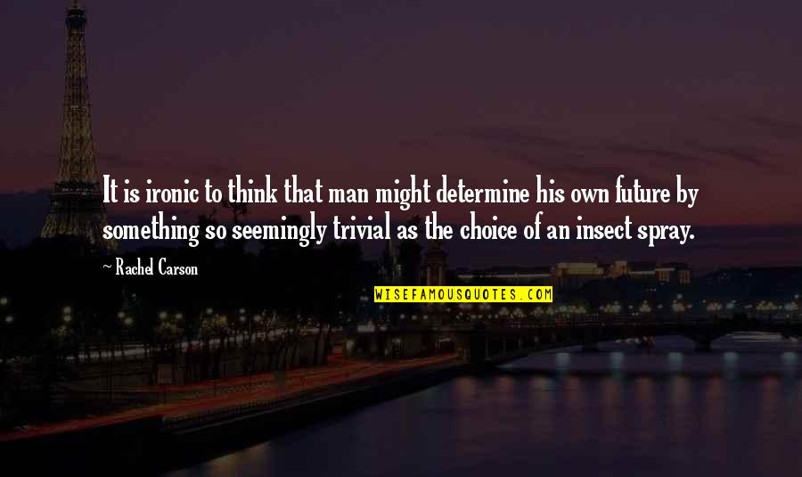 Insect Quotes By Rachel Carson: It is ironic to think that man might