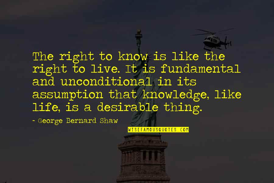 Insemnatate Nume Quotes By George Bernard Shaw: The right to know is like the right