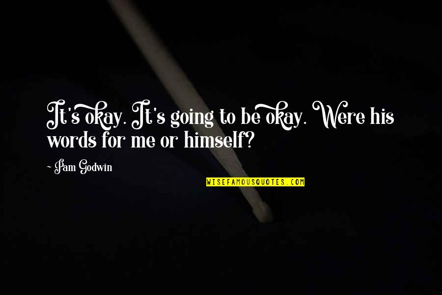 Insensate Burn Quotes By Pam Godwin: It's okay. It's going to be okay. Were