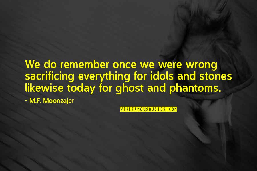 Insensibilidad A Androgenos Quotes By M.F. Moonzajer: We do remember once we were wrong sacrificing
