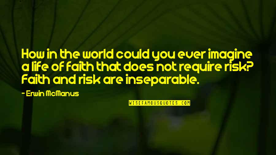 Inseparable Quotes By Erwin McManus: How in the world could you ever imagine