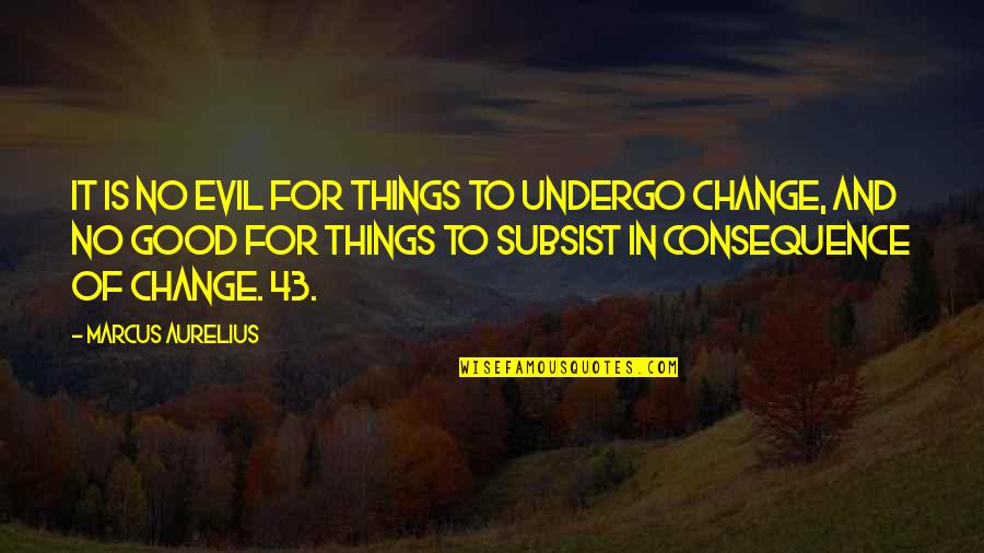 Inshare Quotes By Marcus Aurelius: It is no evil for things to undergo
