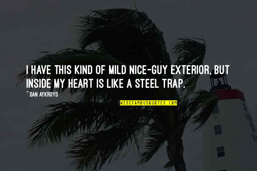 Inside My Heart Quotes By Dan Aykroyd: I have this kind of mild nice-guy exterior,