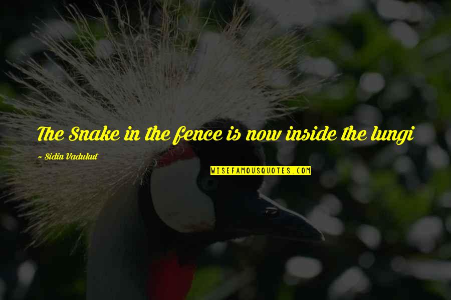 Inside Out Funny Quotes By Sidin Vadukut: The Snake in the fence is now inside