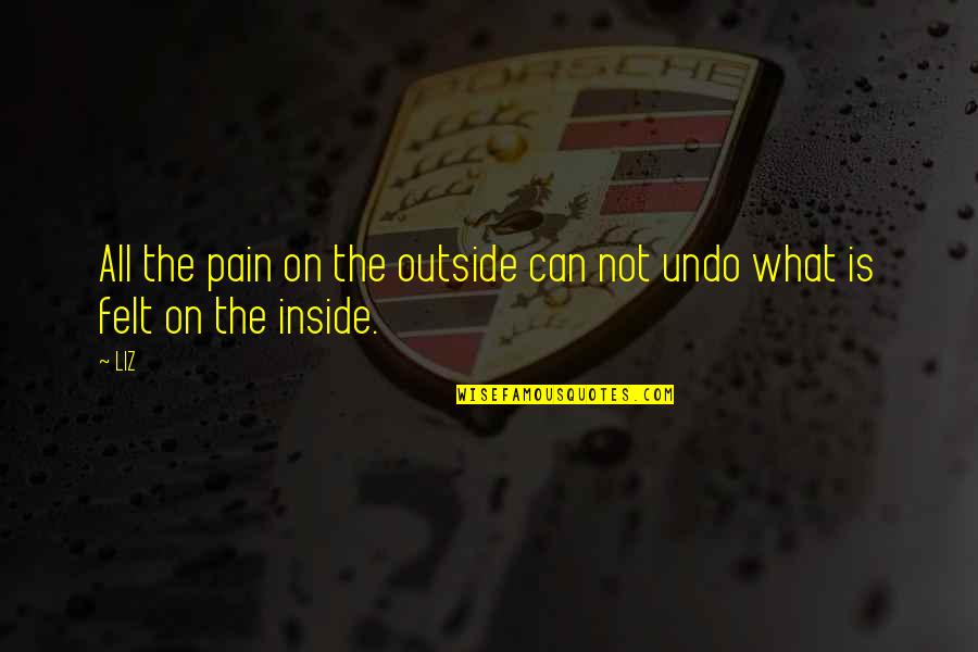 Inside Pain Quotes By LIZ: All the pain on the outside can not