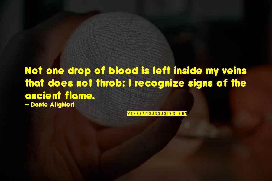 Inside Quotes By Dante Alighieri: Not one drop of blood is left inside