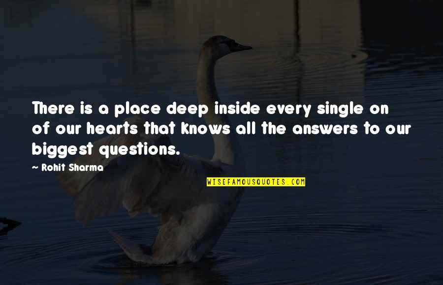 Inside The Heart Quotes By Rohit Sharma: There is a place deep inside every single