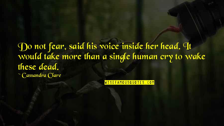 Inside Voice Quotes By Cassandra Clare: Do not fear, said his voice inside her