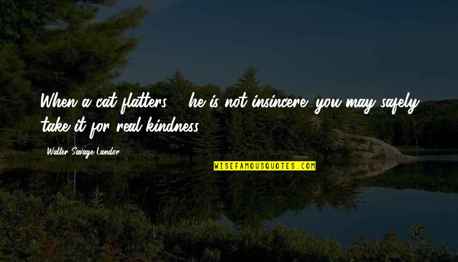 Insincere Flattery Quotes By Walter Savage Landor: When a cat flatters ... he is not Insincere Flattery Quotes By Walter Savage Landor: When a cat flatters ... he is not
