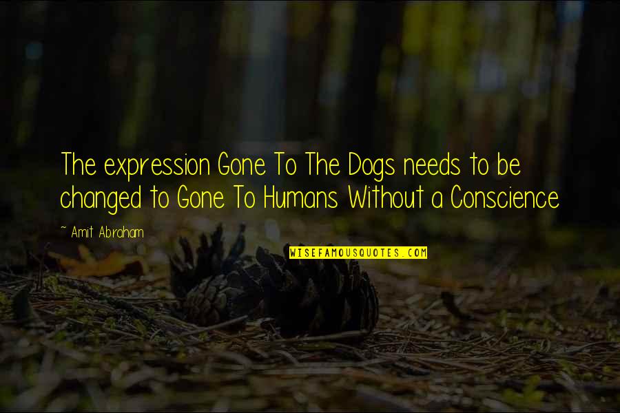 Insincerity Quotes By Amit Abraham: The expression Gone To The Dogs needs to